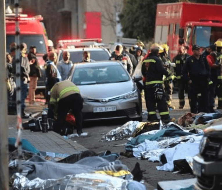 At least 64 dead as fire guts Joburg building
